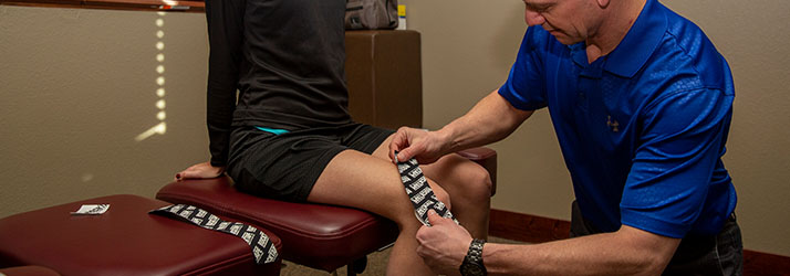Chiropractor Bozeman MT Jeff Garner Knee Taping